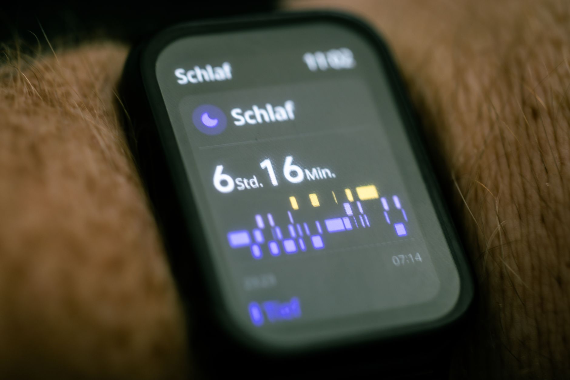 Close-up of a smartwatch displaying sleep tracking data — Preventive Medicine