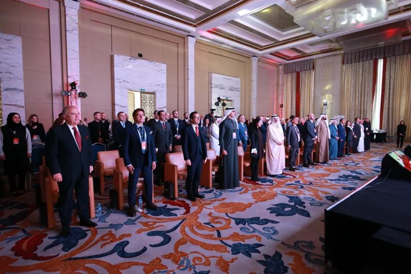 Delegates standing in the conference hall at GIF Georgia 2025.