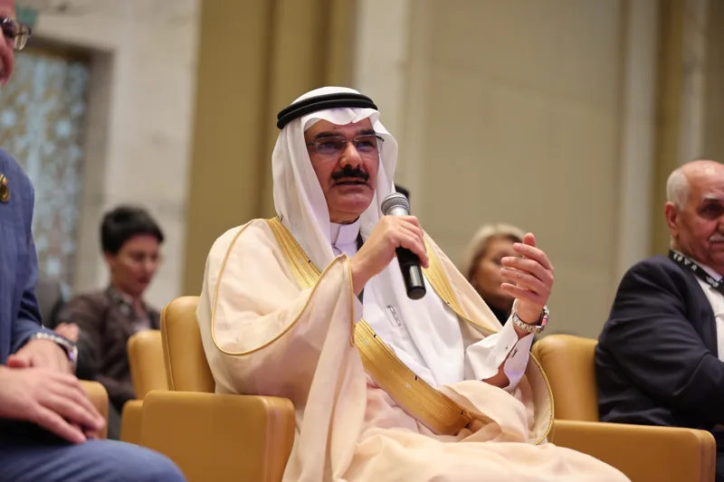 An audience member speaking into a microphone at GIF Georgia 2025.