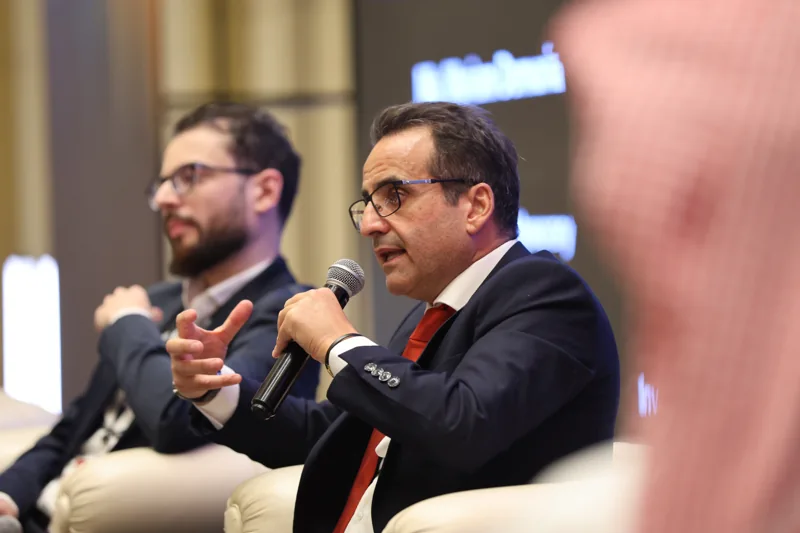 A close view of a panel discussion at GIF Georgia 2025.